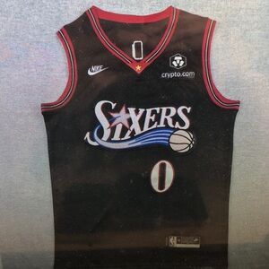 😍Tyrese Maxey Black Stitched Jersey☺️